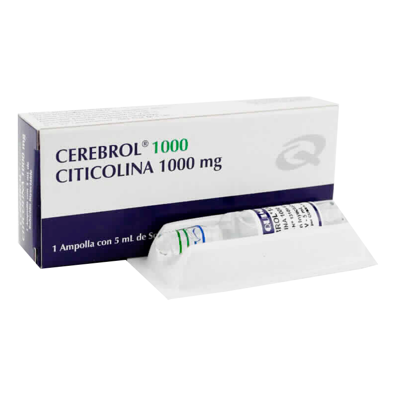 Cerebrol 1000 Citicolina 1000mg Cont 1 ampolla de 5ml solución