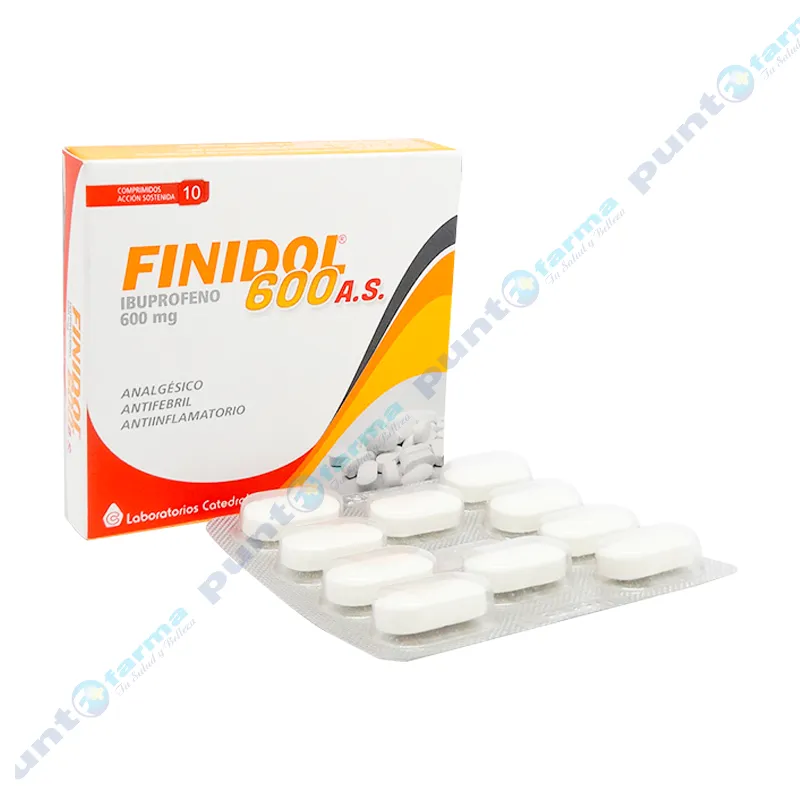 Finidol 600 A S Ibuprofeno 600 Mg Caja De 10 Comprimidos Punto Farma