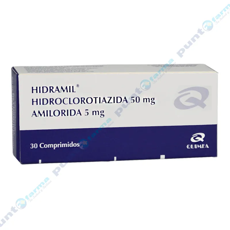 Hidramil Hidroclorotiazida Mg Amilorida Mg Cont Comprimidos