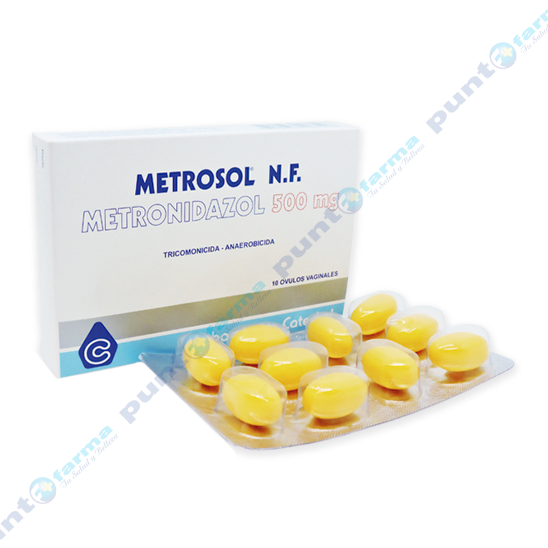 Metrosol NF Metronidazol 500 Mg Caja De 10 Ovulos Vaginales Punto Farma