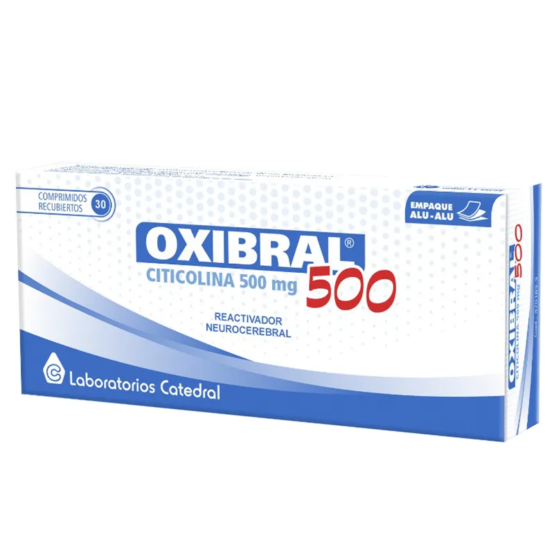 Oxibral 500 Mg Citicolina 500 Mg Caja De 30 Comprimidos Recubiertos