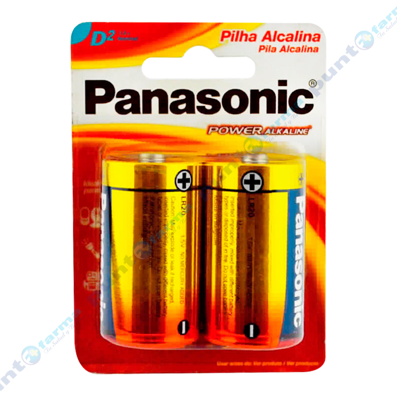 Pilas Panasonic Power Alkaline D2 Cont 2 Unidades Punto Farma