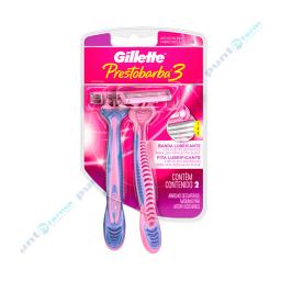  Maquina de Afeitar Prestobarba 3 Gillette  - Cont. 2 unidades