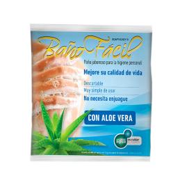 Baño fácil con Aloe Vera - 10 paños jabonosos