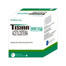 Tisiar - Acetilcisteína 600 mg  - Caja de 10 sobres x 3 g