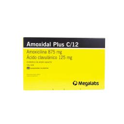 Amoxidal Plus c/12 amoxicilina 875mg - Caja de 14 comprimidos