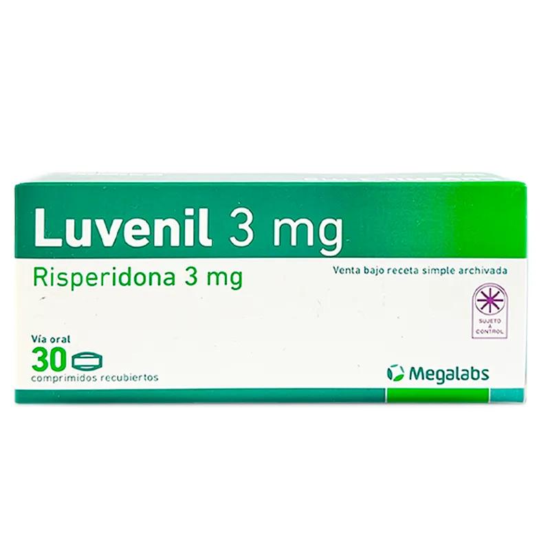 Luvenil Risperidona 3 mg - Cont. 30 Comprimidos Recubiertos