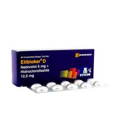 Etibloker D - Nebivolol + Hidroclorotiazida - Cont. 30 Comprimidos