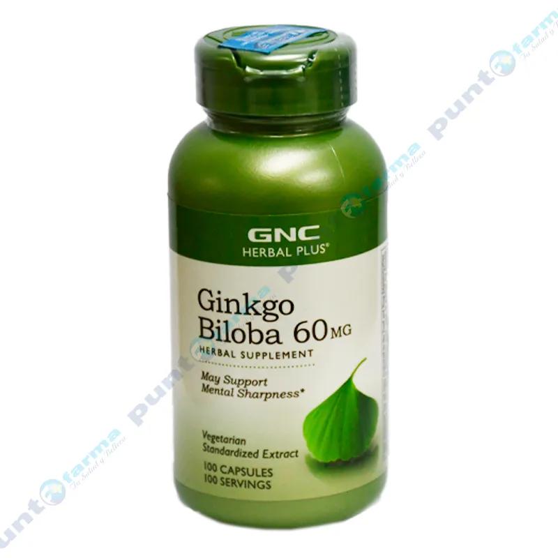 GNC Ginkgo Biloba 60 mg - Cont. 100 Capsulas