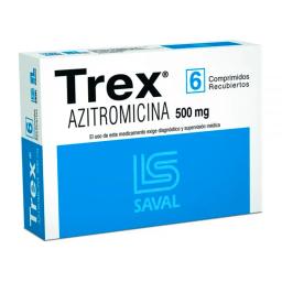 Trex Azitromicina 500mg - 6 comprimidos recubiertos