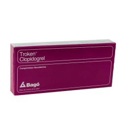 Troken Clopidogrel 75mg - Cont. 15 comprimidos recubiertos