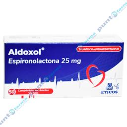 Aldoxol Espironolactona 25 mg - Caja de 50 Comprimidos Recubiertos