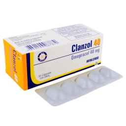 Clanzol 40 Omeprazol 40 mg - Caja de 30 cápsulas