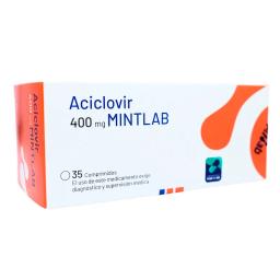 Aciclovir Mintlab 400 mg - Caja de 35 Comprimidos.