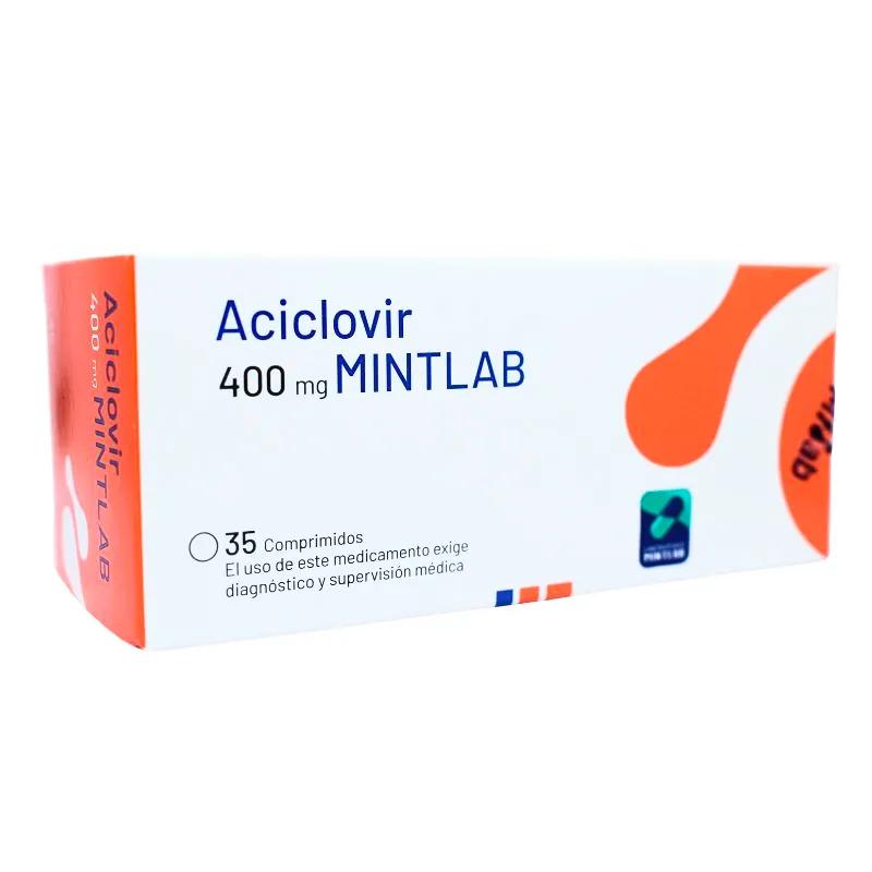 Aciclovir Mintlab 400 mg - Caja de 35 Comprimidos.