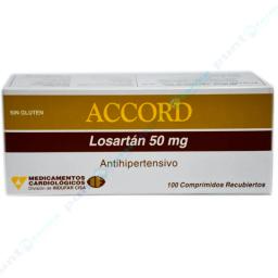 Accord Losartán 50 mg - Contiene 100 Comprimidos Recubiertos.