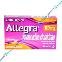 Allegra Fexofenadina Clorhidrato 120 mg - Caja de 10 Comprimidos Recubiertos