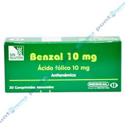 Benzal Ácido Fólico 10 mg - Caja de 30 Comprimidos