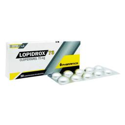 Lopidrox Clopidogrel 75 mg - Cont. 30 Comprimidos Recubiertos