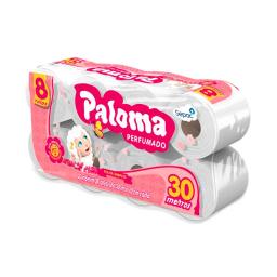 Papel Higienico Perfumado Paloma 30 Metros - 8 Unidades