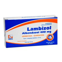 Lambizol Albendazol 400 mg - Cont. 5 Ampollas Bebibles