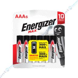 Pilas Alcalinas AAA Energizer Max - Cont. 6 unidades