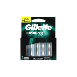 Cartuchos de Repuesto MACH3 Gillette - Cont. 4 cartuchos