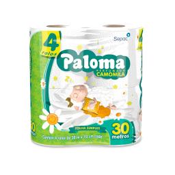 Papel Higiénico Paloma Camomila - Cont 4 unidades