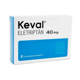 Keval Electriptán 40 mg - Contenido de 2 Comprimidos Recubiertos.