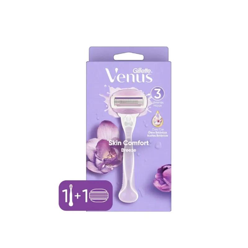 Maquina de Afeitar Femenina Gillette Venus Breeze -  Cont.1 unidad + 1 cartucho