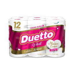 Papel Higiénico Duetto Velvet 30 metros - Cont. 12 unidades