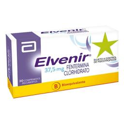 Elvenir Fentermina 37,5 mg - Caja de 30 Comprimidos Recubiertos