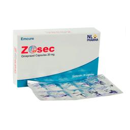 Zosec omeprazol cápsulas 20mg - Caja de 30 cápsulas