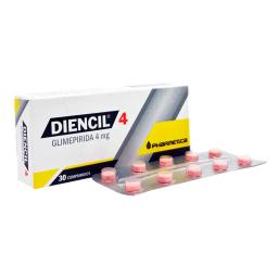 Diencil 4 Glimepirida 4 mg - Caja con 30 comprimidos