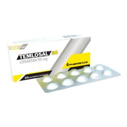 Temlosal 50 Losartan Potasico 50mg - Caja de 30 comprimidos recubiertos