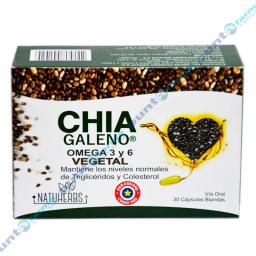 Chía Galeno Omega 3 y 6 Vegetal - Caja de 30 Cápsulas Blandas