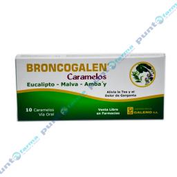 Broncogalen Caramelos Eucalipto Malva Amba'y  -  Contiene 10 Unidades.