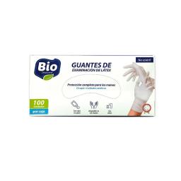 Guantes de Examinación de Látex G Bio - Contiene 100 unidades