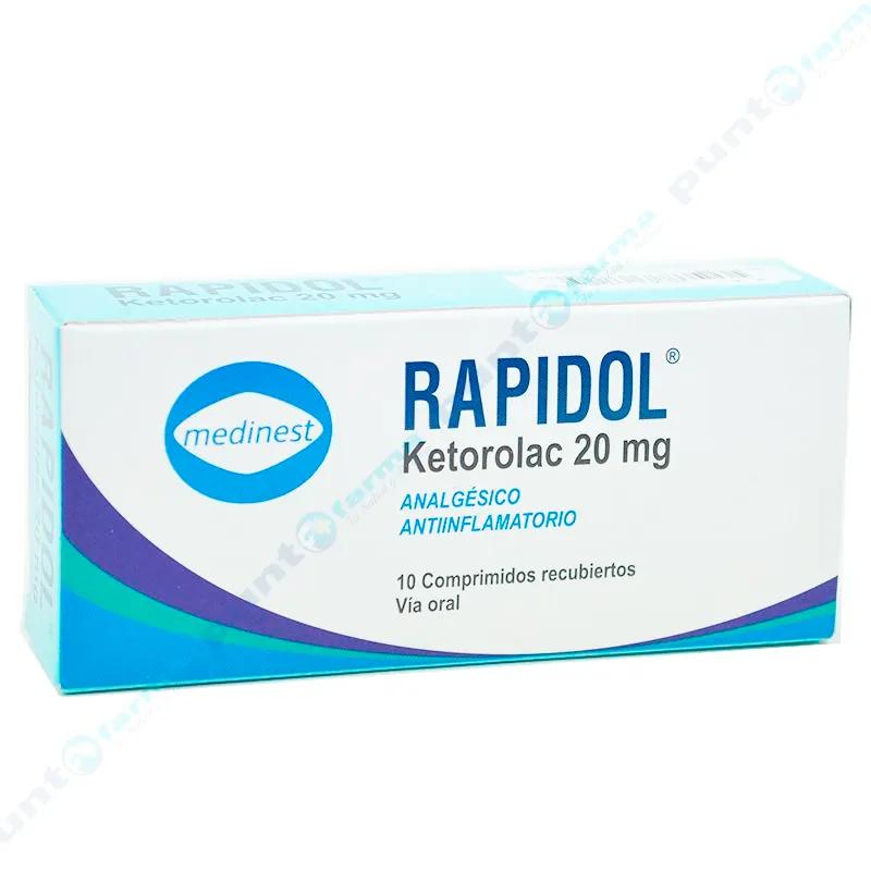 Rapidol Ketorolac 20 mg - Caja de 10 Comprimidos Recubiertos