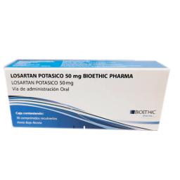 Losartan Potasico 50 mg - Caja de 30 comprimidos recubiertos