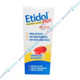 Etidol Plus Ibuprofeno Cafeina - Exhibidor de 25 Blister x 5 Capsulas