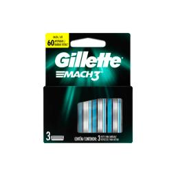 Repuesto Mach 3 Gillette - Cont. 3 unidades