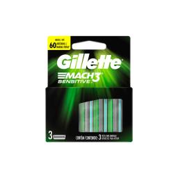 Repuesto Mach 3 Sensitive Gillette - Cont. 3 unidades