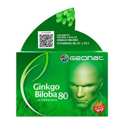 Ginkgo Biloba 80 mg - Caja de 30 comprimidos