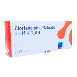 Clorfenamina Maleato Mintlab 4 mg - Cont. 20 Comprimidos.