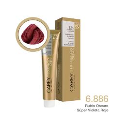 Coloración en Crema Rubio Oscuro Super Violeta Rojo 6.886 Carey - Pomo de 60gr