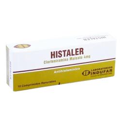 Histaler - Clorfeniramina Maleato 4 mg - Caja de 10 comprimidos