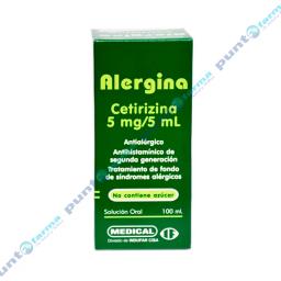 Alergina Cetirizina 5 mg - Contiene 100 mL.