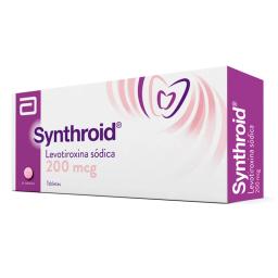 Synthroid 200 mcg Levotiroxina Sodica - Caja de 30 tabletas