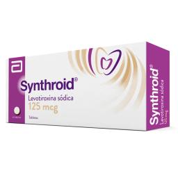 Synthroid 125 mcg Levotiroxina Sodica - Caja de 30 tabletas